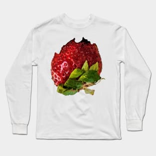 half-eaten strawberry Long Sleeve T-Shirt